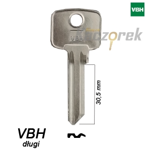 Bytový 031 - surový mosazný klíč - VBH dlouhý
